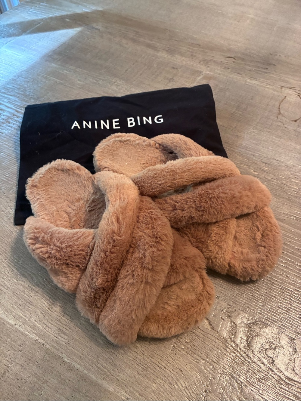 Anine Bing Lizzie Slides & Dust Bag size 36
